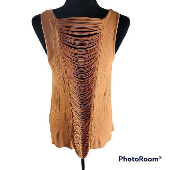 DECREE‎ Crop Cami Sleeveless Trapeze Top Yellow, Orange & Lilac Size lg - Picture 2 of 4